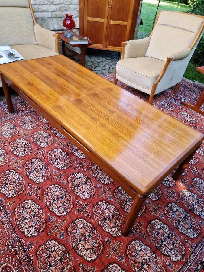 Vintažinis mid century riešutmedž. kavos staliukas - nuotraukos Nr. 20