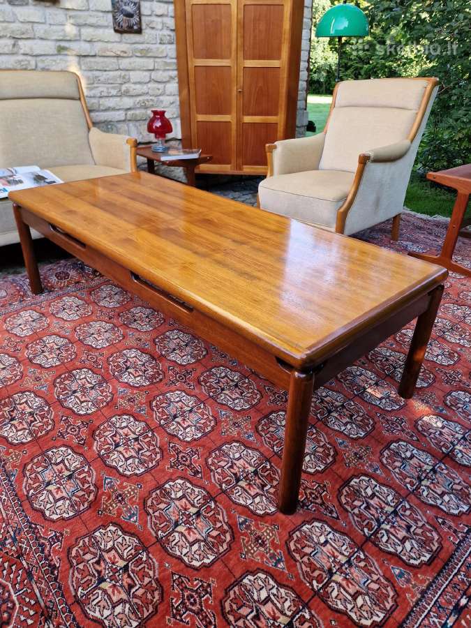Vintažinis mid century riešutmedž. kavos staliukas - nuotraukos Nr. 21