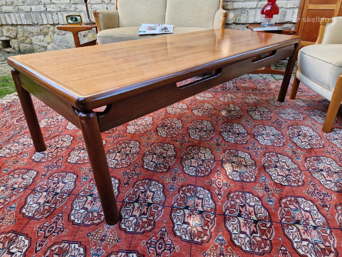 Vintažinis mid century riešutmedž. kavos staliukas - nuotraukos Nr. 36