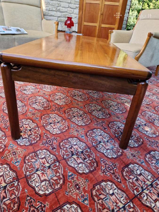 Vintažinis mid century riešutmedž. kavos staliukas - nuotraukos Nr. 37