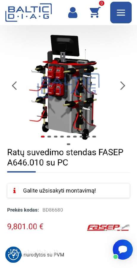 Mažai naudotas ratų suvedimo stendas