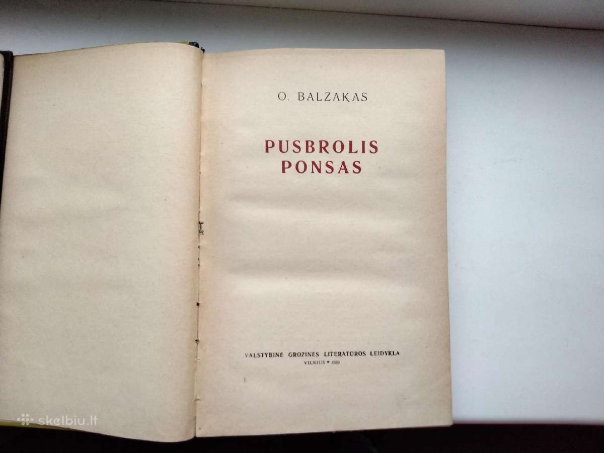 O. Balzakas. Pusbrolis Ponsas.1959 m. leid. - nuotraukos Nr. 2