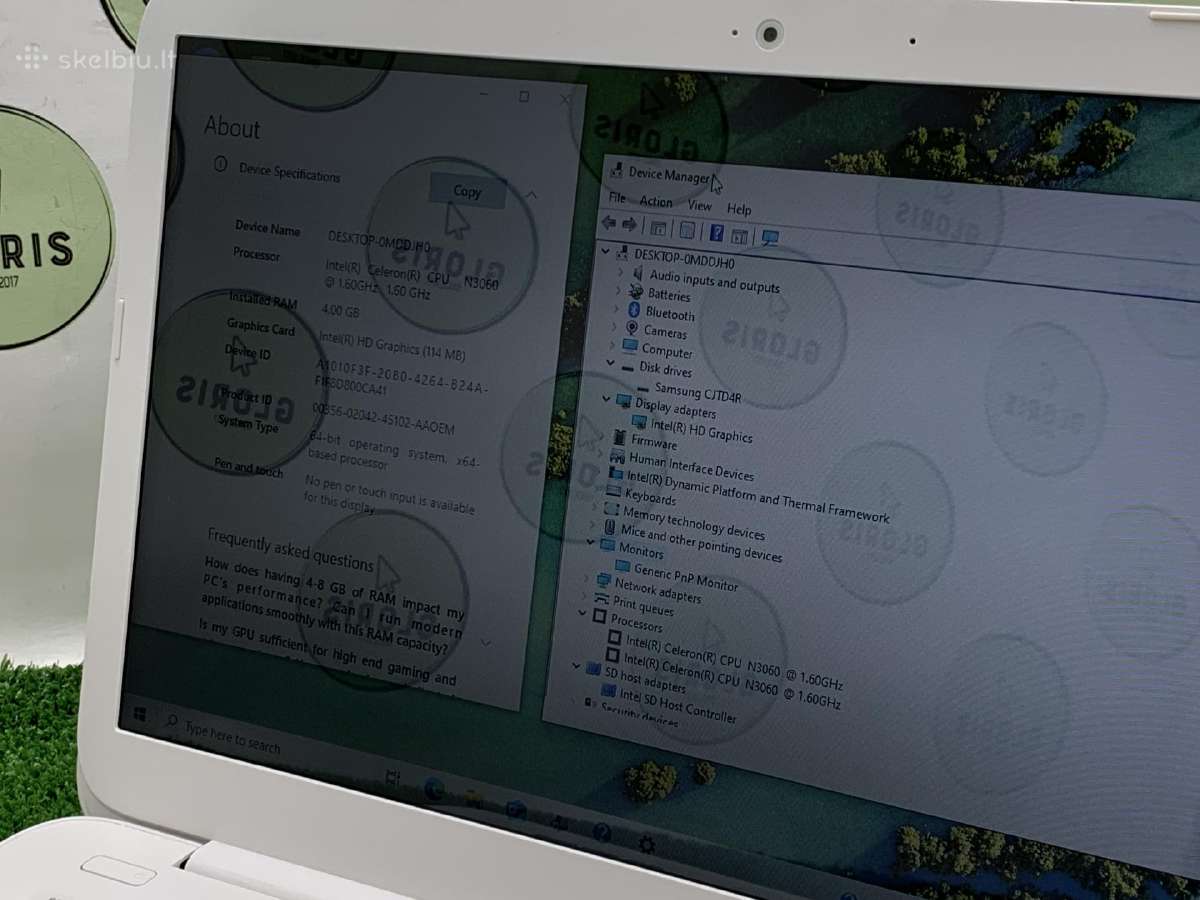 Hp Stream 14-cb087no Celeron N3060 4ram 64emmc - nuotraukos Nr. 7