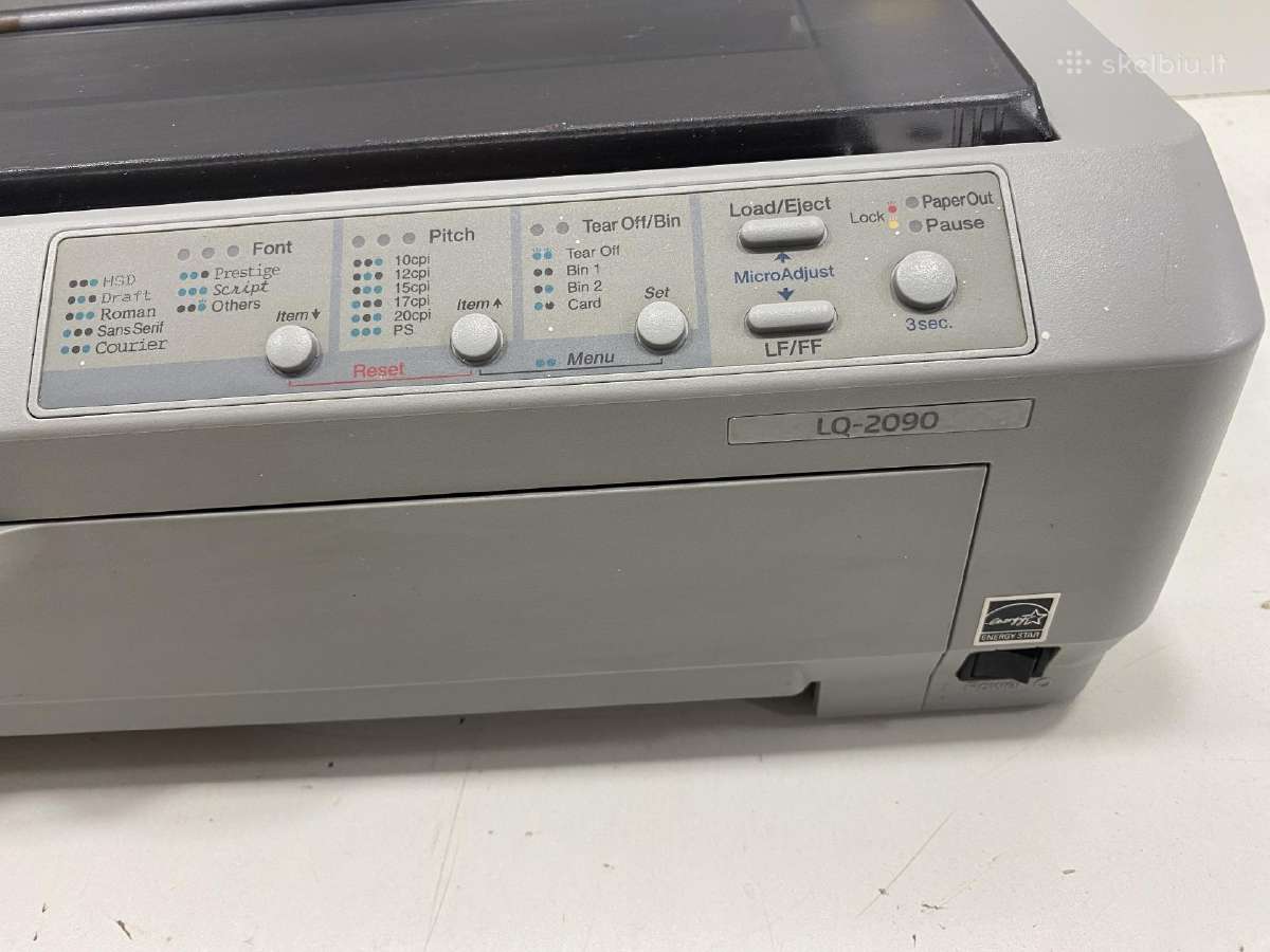 Taškinis matricinis spausdintuvas Epson Lq-2090 - nuotraukos Nr. 4