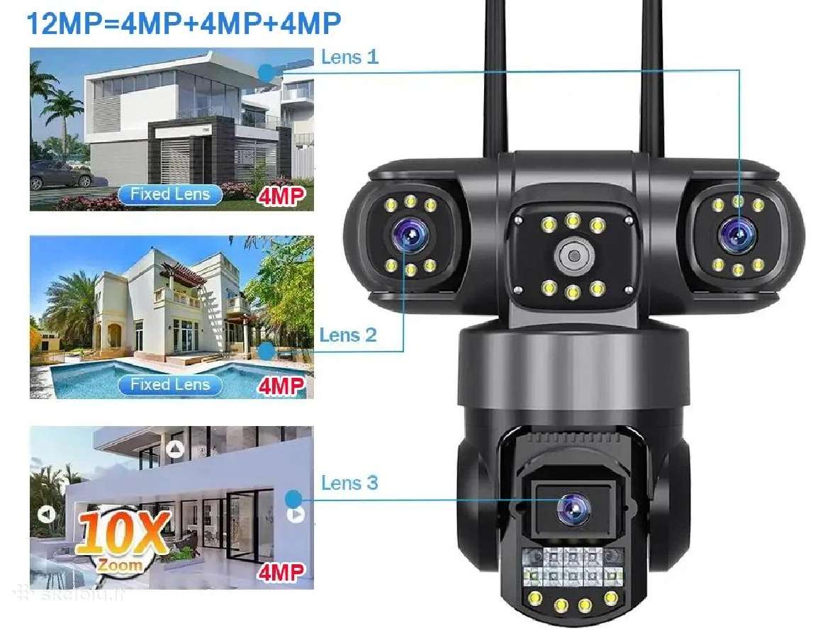 Sekiojanti kamera su Trimis objektyvais, WiFi 12mp - nuotraukos Nr. 3