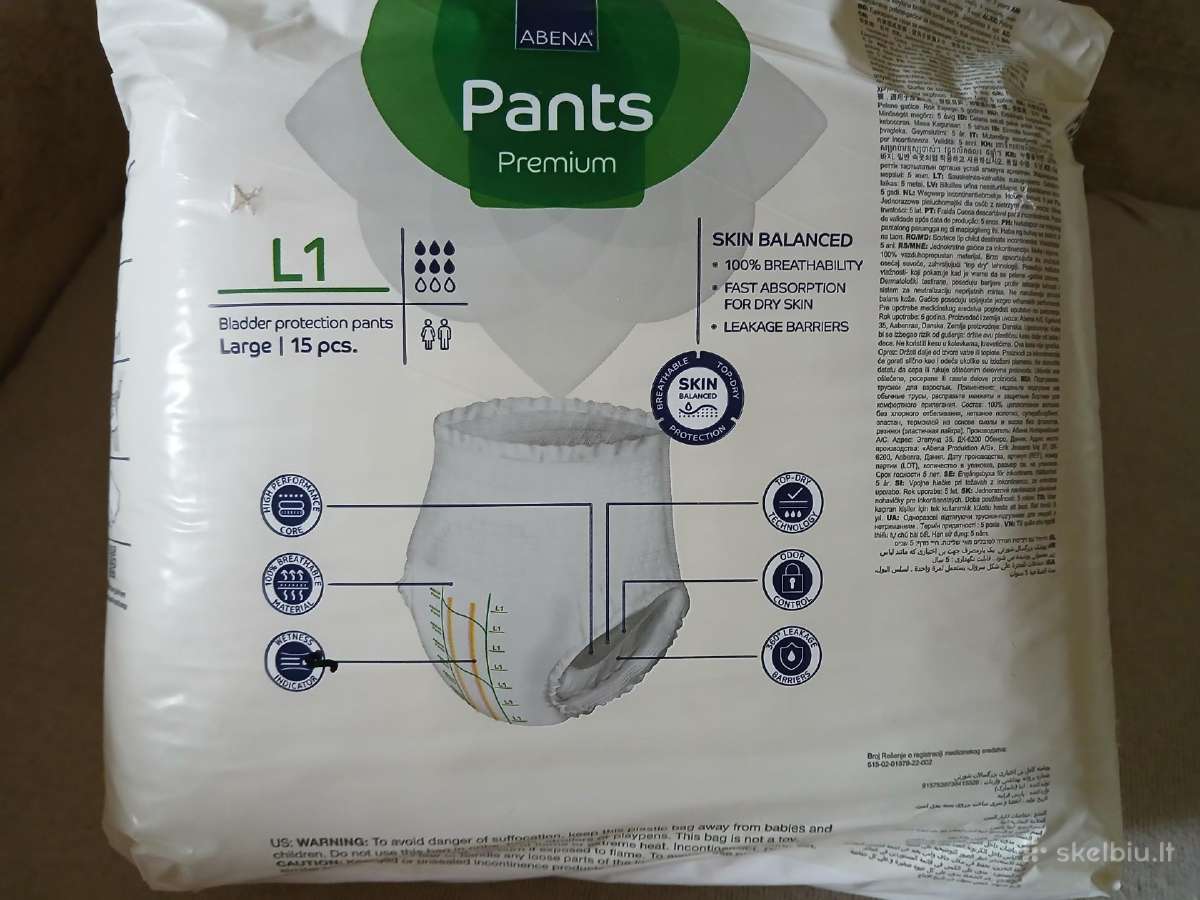 Abena Premium L1 sauskenes-kelnaites 4x15 vnt - nuotraukos Nr. 4