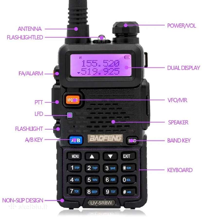 Baofeng Uv-5r 8w racija - nuotraukos Nr. 8