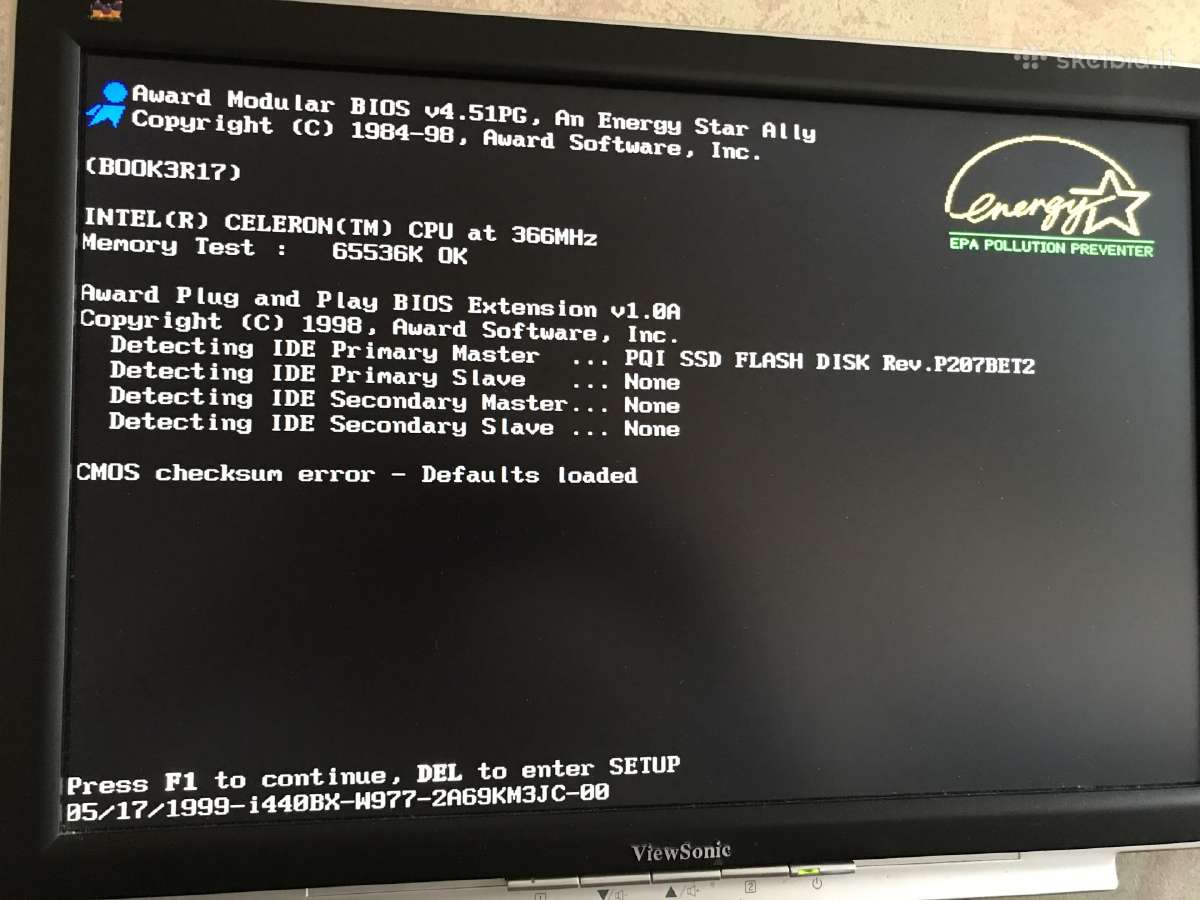 Retro kompiuteris Intel Celeron 366 MHz - nuotraukos Nr. 9