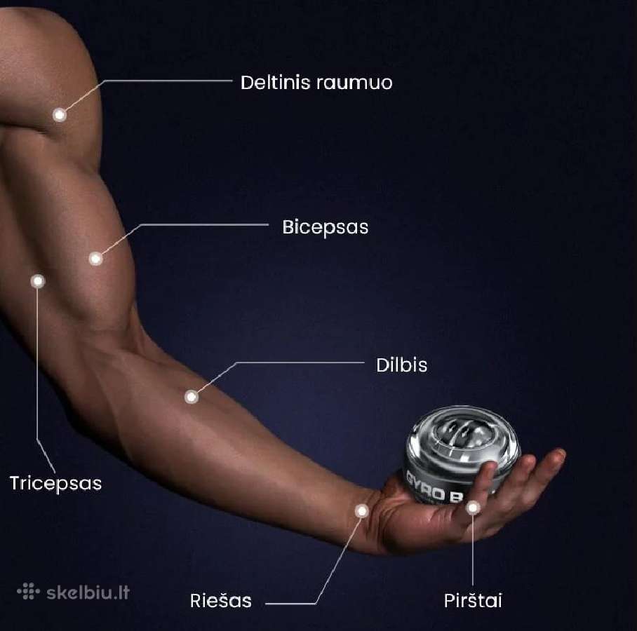 Giroskopinis riešo kamuolys Gyro Ball - nuotraukos Nr. 5