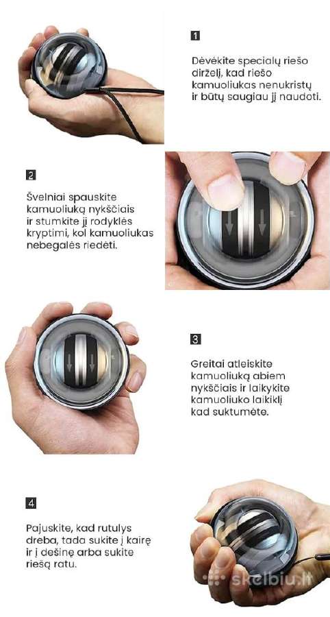 Giroskopinis riešo kamuolys Gyro Ball - nuotraukos Nr. 4