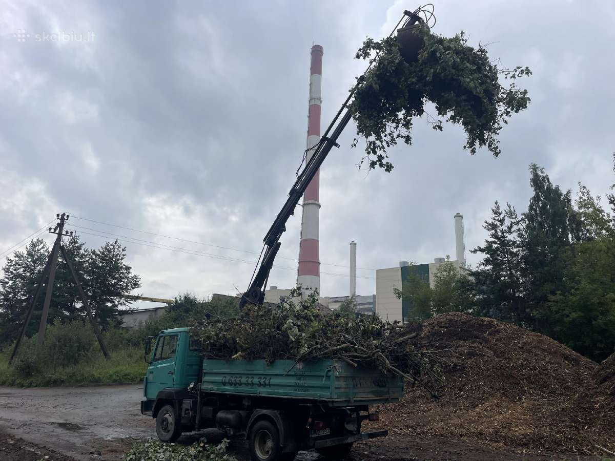 Krovinių pervežimas savivarčiu su kranu - nuotraukos Nr. 4