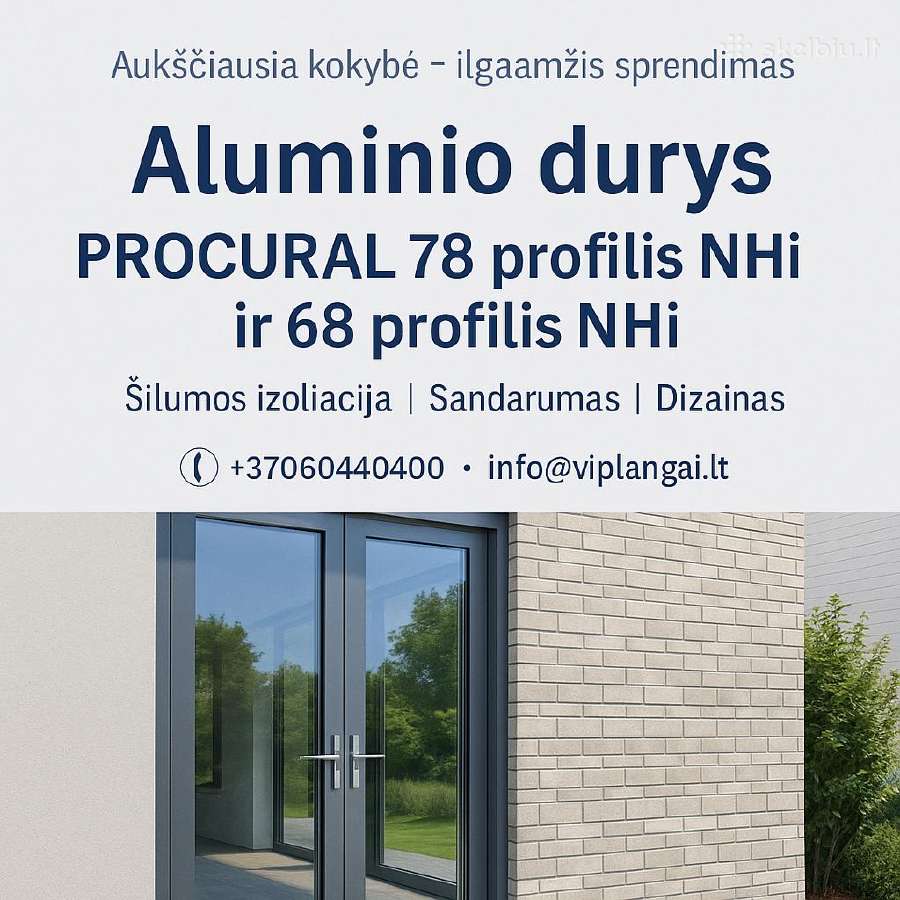 Aliuminio lauko ir vidaus durys - nuotraukos Nr. 8