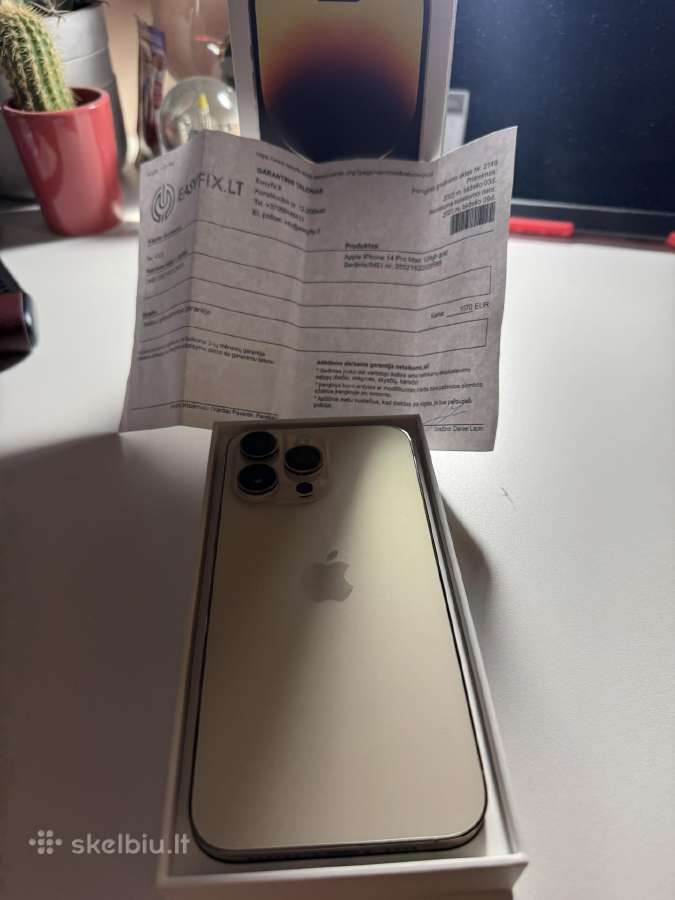 iPhone 14pro max 128 Gold - nuotraukos Nr. 3