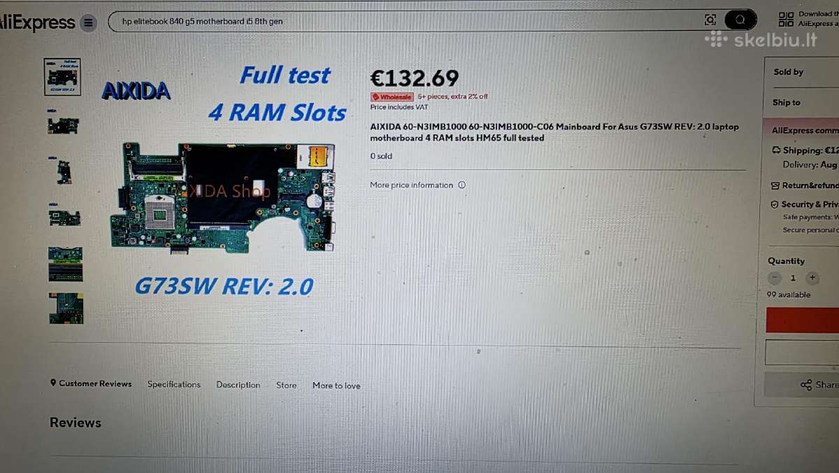 Asus Rog G73sw i7 Gtx+16gb - nuotraukos Nr. 3