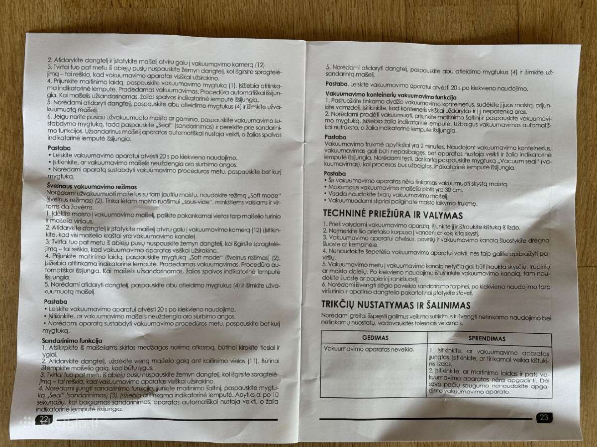 Vakuumatorius Standart V69 su garantija - nuotraukos Nr. 10