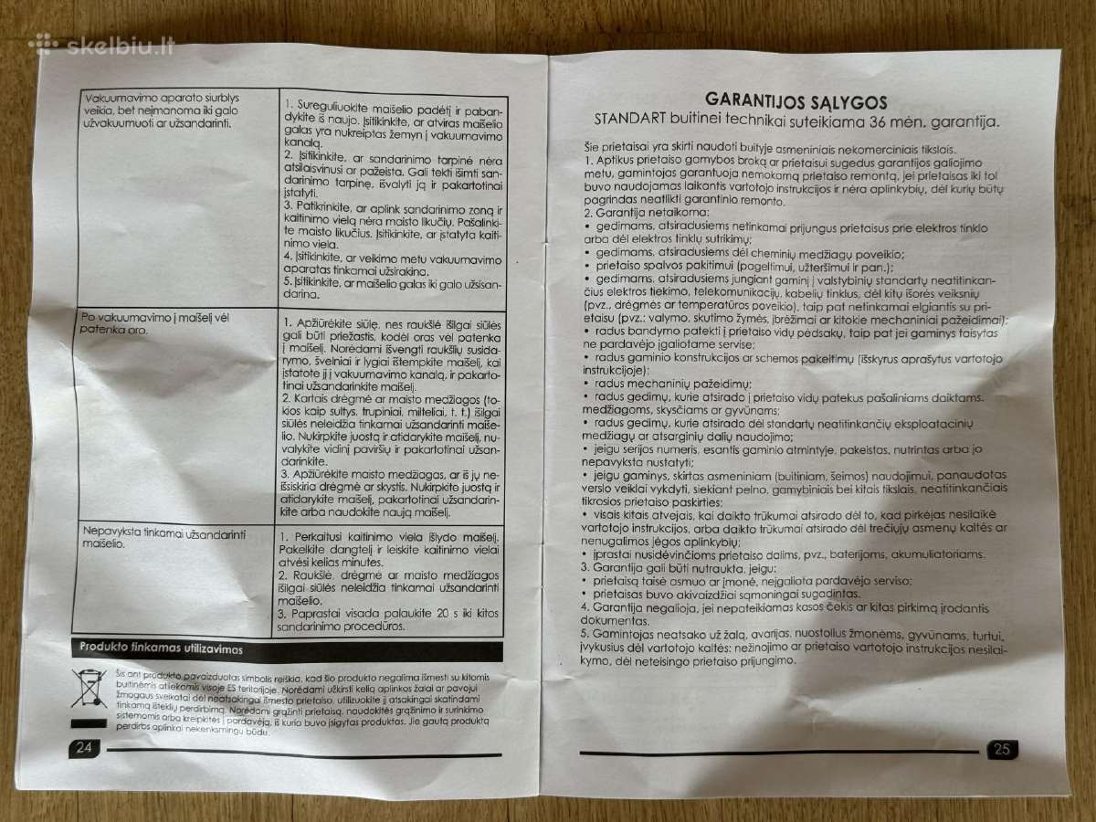 Vakuumatorius Standart V69 su garantija - nuotraukos Nr. 11