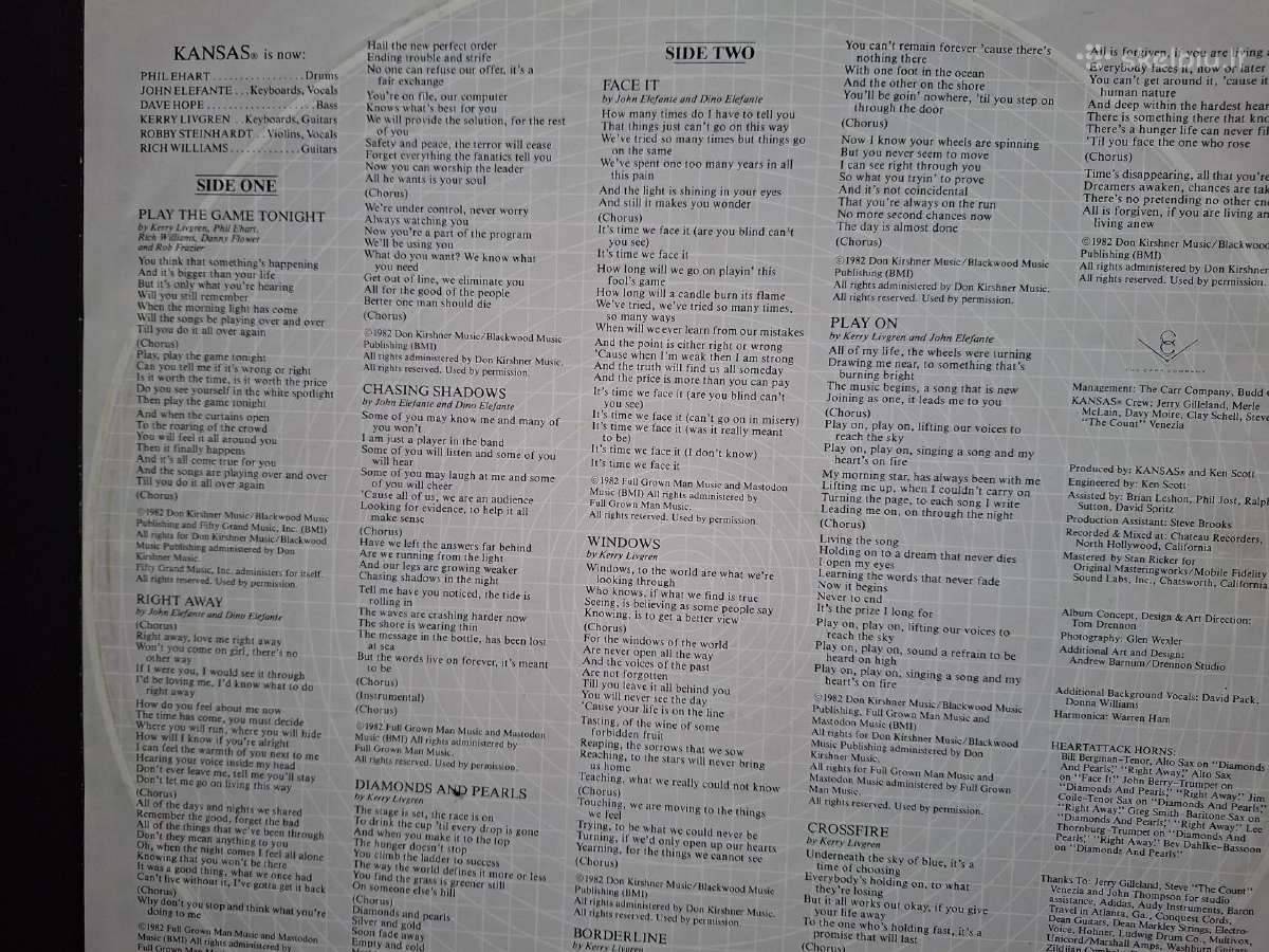 Kansas 1982 „Vinyl Cofessions“ - nuotraukos Nr. 3