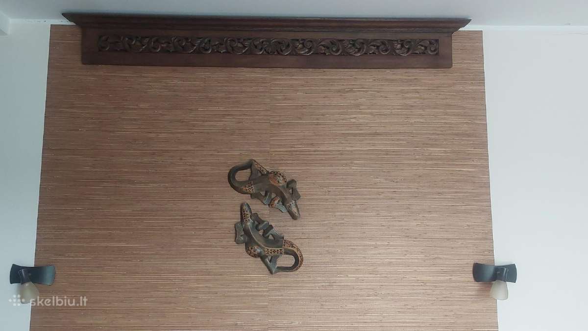 Drožinėta detalė, raudonmedžio ornamentai. - nuotraukos Nr. 2