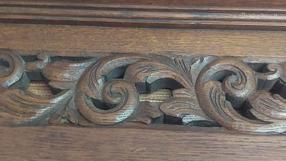 Drožinėta detalė, raudonmedžio ornamentai. - nuotraukos Nr. 3