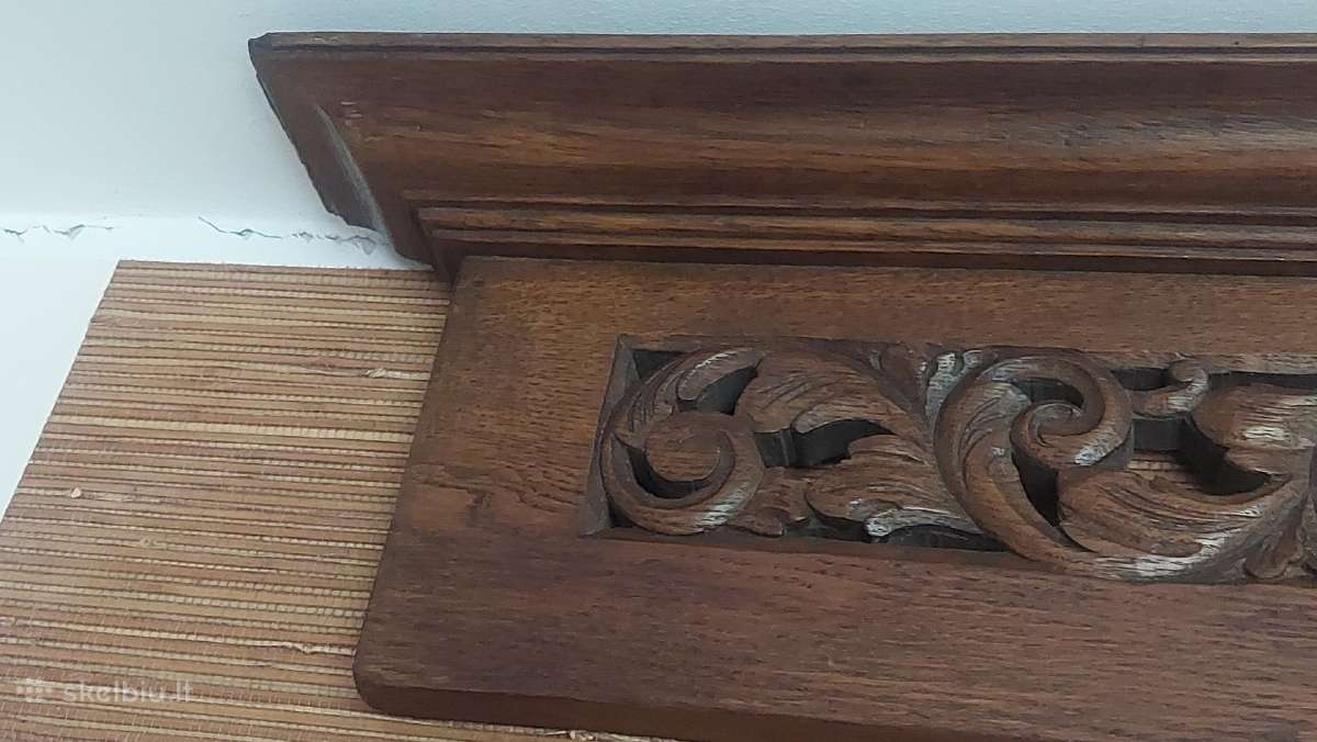 Drožinėta detalė, raudonmedžio ornamentai. - nuotraukos Nr. 4