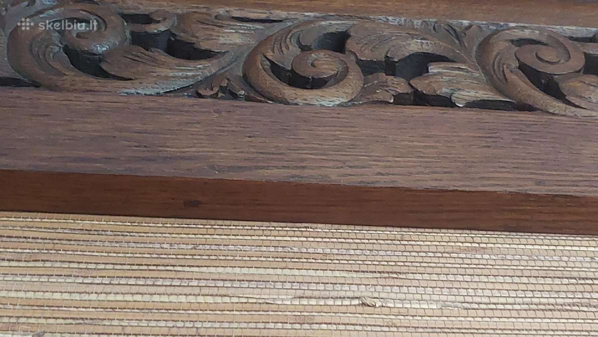 Drožinėta detalė, raudonmedžio ornamentai. - nuotraukos Nr. 6