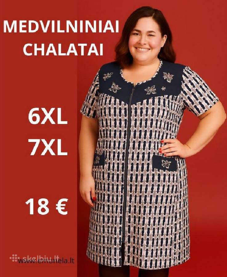 Medvilniniai Chalatai, užsegami po 18 €