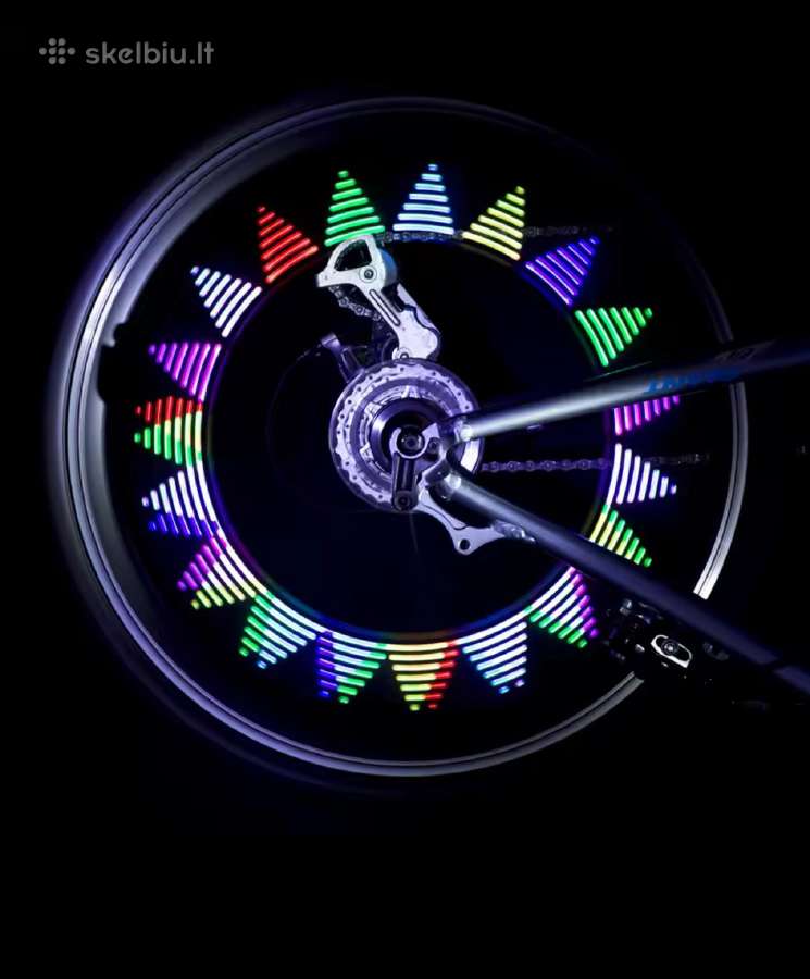 14 LED Rgb Dviračio Ratų Stipinų Žibintai 2 vnt