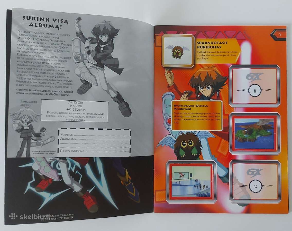 "yu-gi-oh GX" lipdukų albumas - nuotraukos Nr. 2