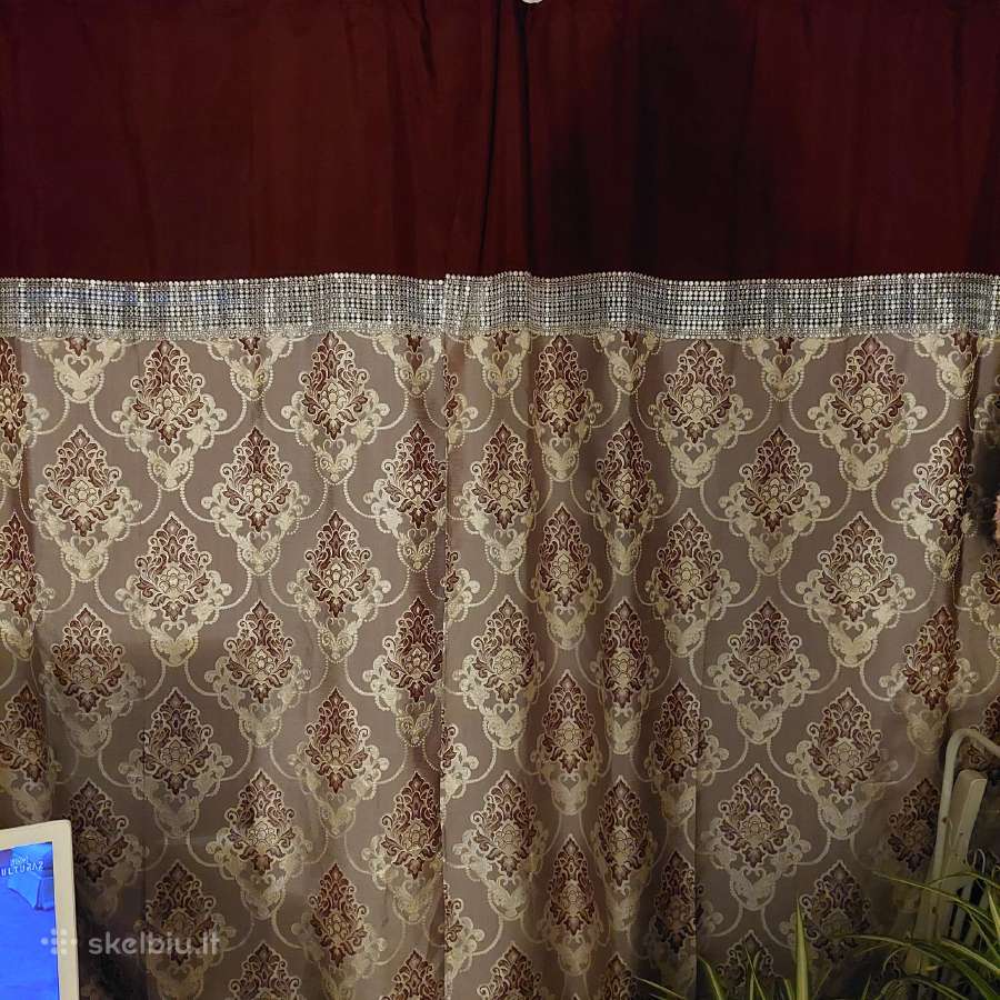 Naktinės Užuolaidos, Gražiai Išsiuvinėtos Šilko Si