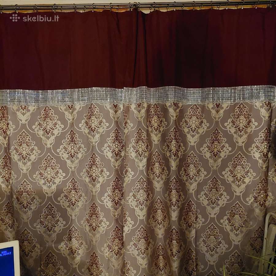 Naktinės Užuolaidos, Gražiai Išsiuvinėtos Šilko Si - nuotraukos Nr. 2