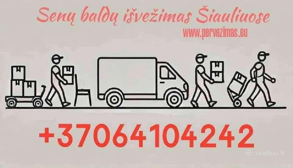 Krovinių pervežimas Senų baldų išvežimas,Šiauliai - nuotraukos Nr. 22