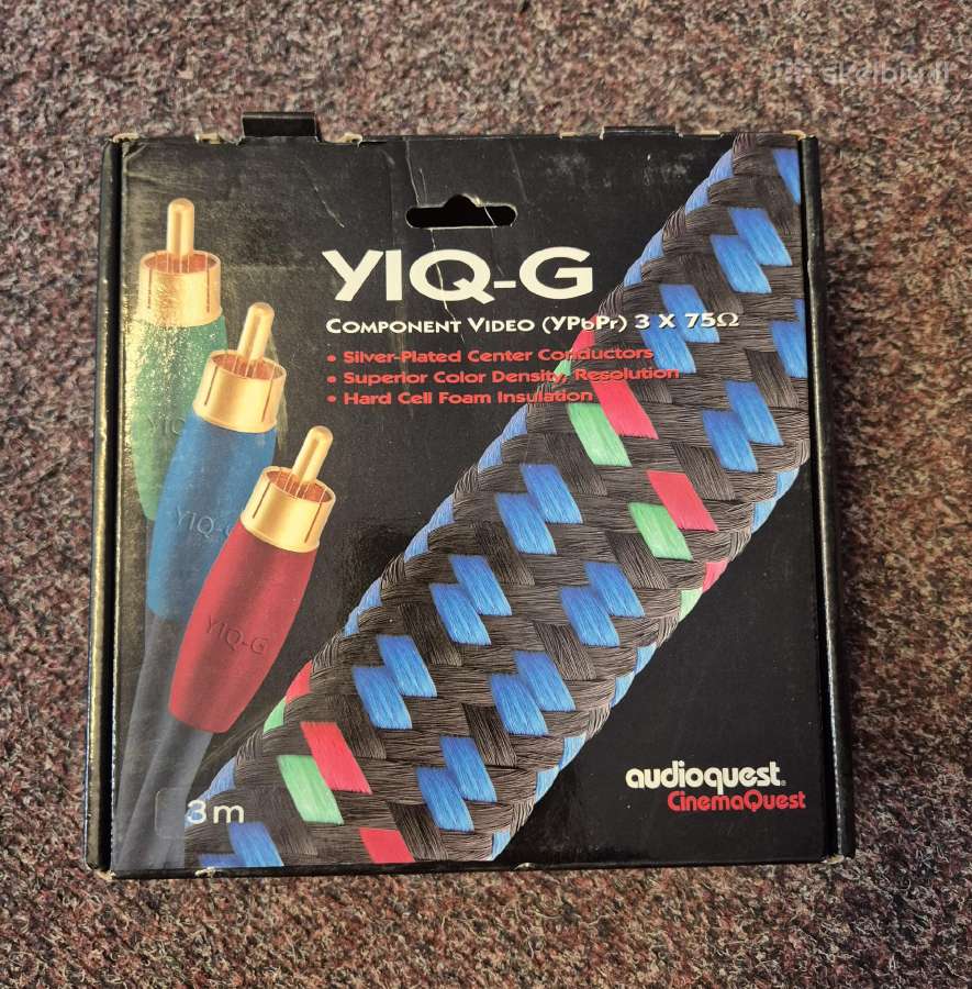 Video kabelis komponentinis Audioquest Yiq-g 3 m.