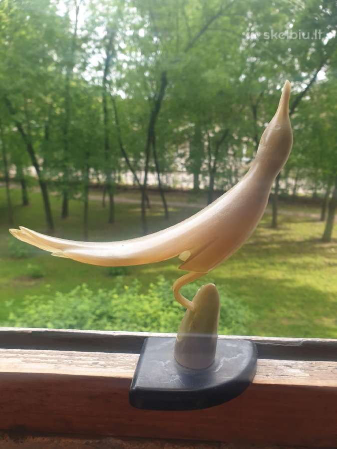 Dveju Paukščiu statuleles iš rago - nuotraukos Nr. 2