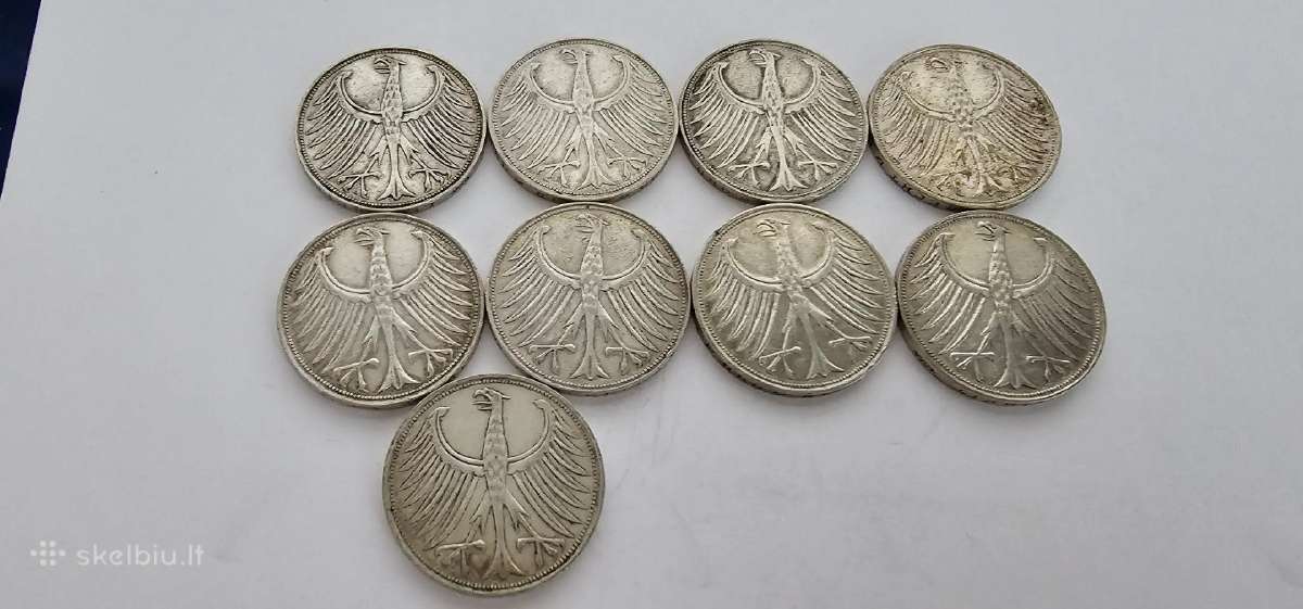 1951-1965 5 markes ,retesniu metu ir kalyklu - nuotraukos Nr. 3
