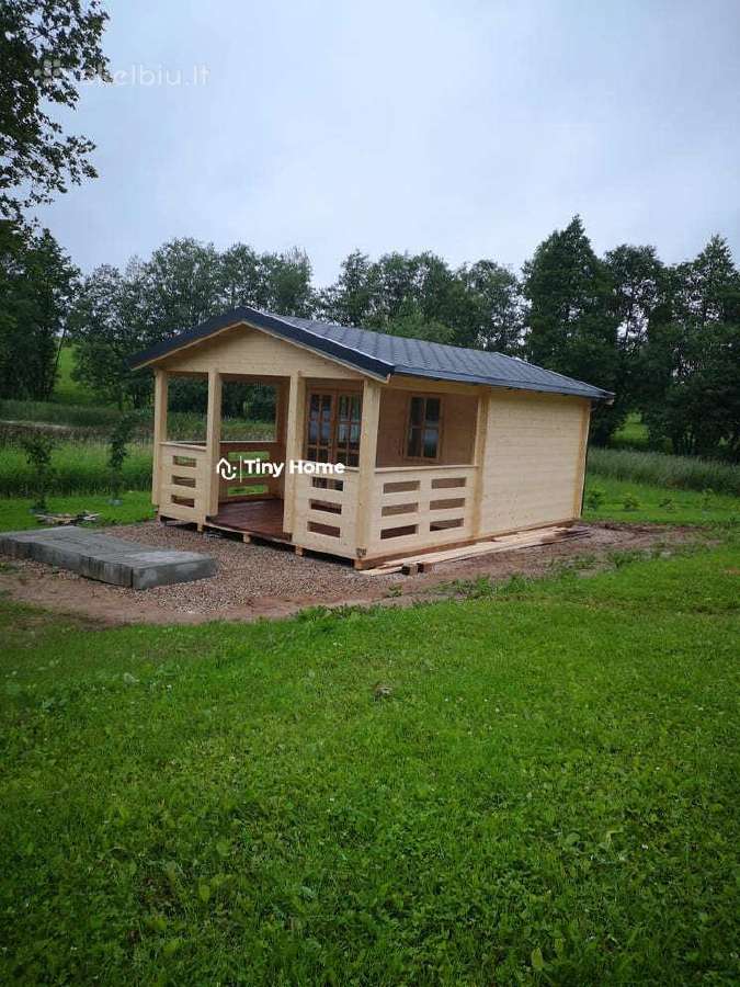Sodo namas vasarnamis su terasa 6x4m 24m2