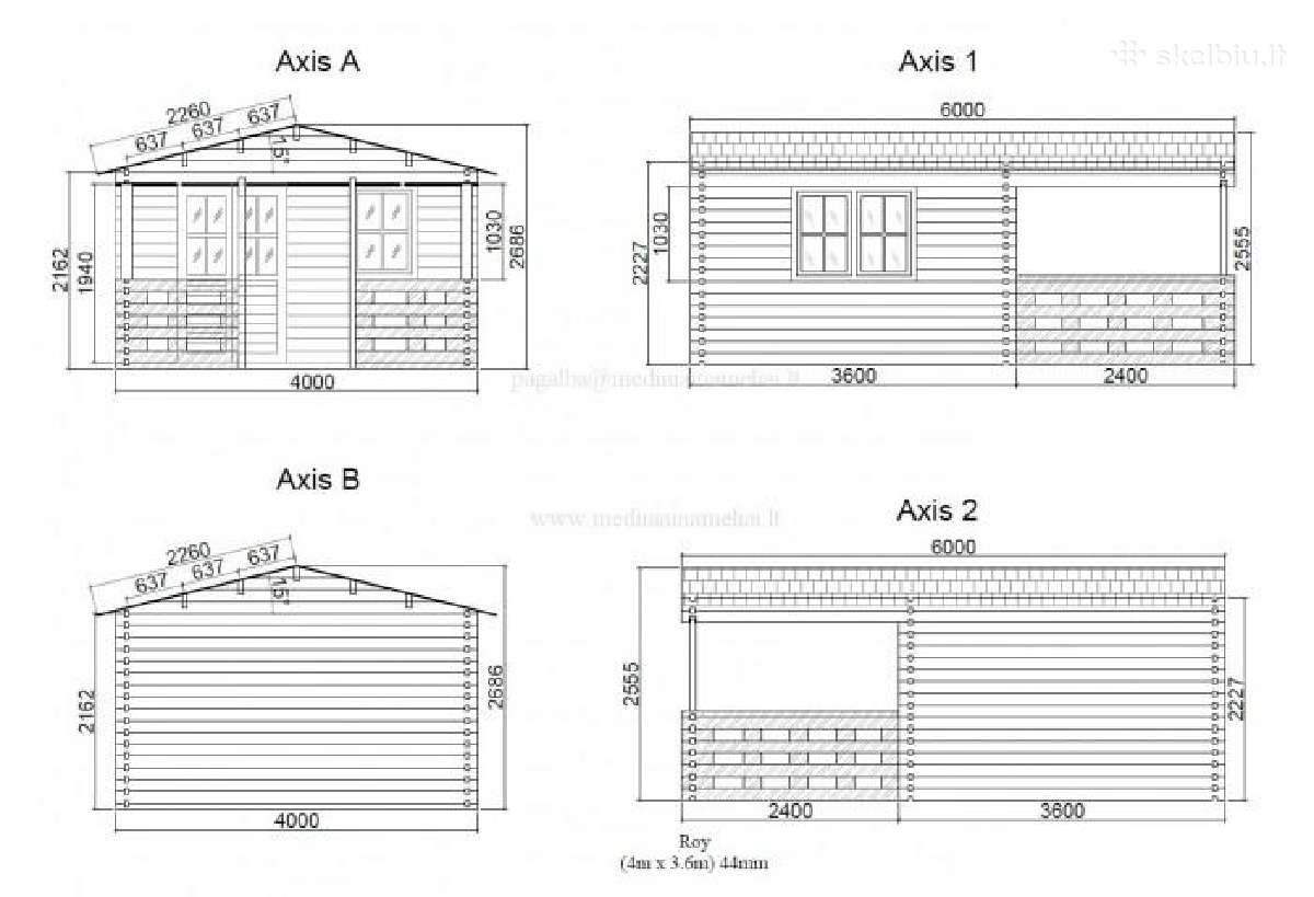 Sodo namas vasarnamis su terasa 6x4m 24m2 - nuotraukos Nr. 7