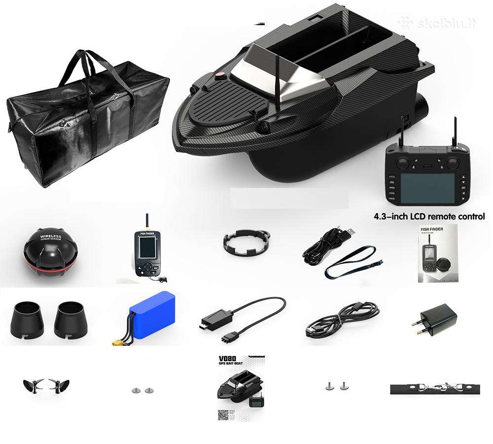 Flytec V080 pašarų laivelis su echolotu, 180 taškų - nuotraukos Nr. 13