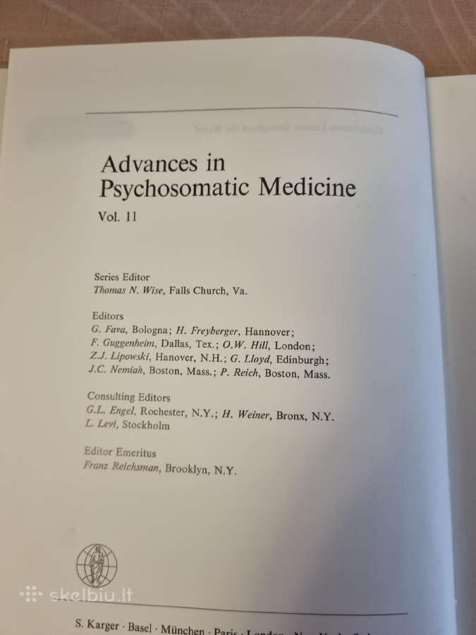Advances in Psychosomatic Medicine - nuotraukos Nr. 2