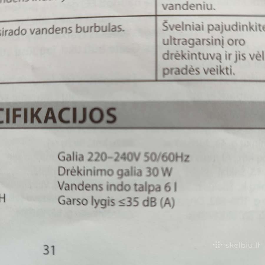 Naujas ultragarsinis oro drėkintuvas - nuotraukos Nr. 7
