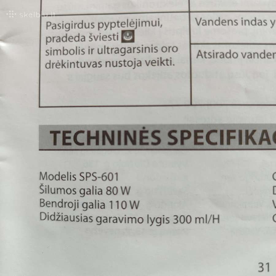 Naujas ultragarsinis oro drėkintuvas - nuotraukos Nr. 8