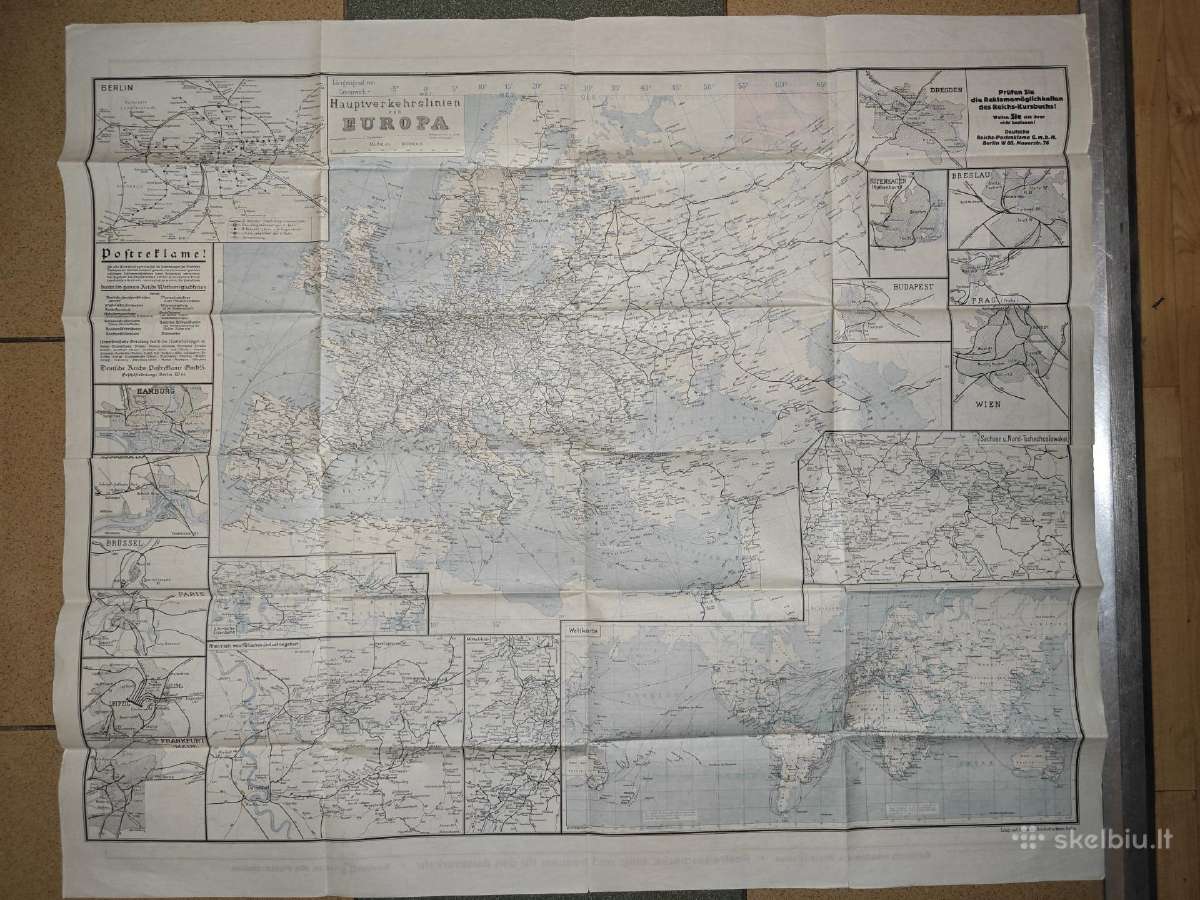 Seni Europos zemelapiai Ww1 ir Ww2 laikotarpio - nuotraukos Nr. 2