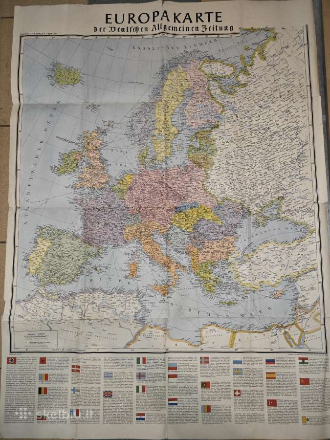 Seni Europos zemelapiai Ww1 ir Ww2 laikotarpio - nuotraukos Nr. 13