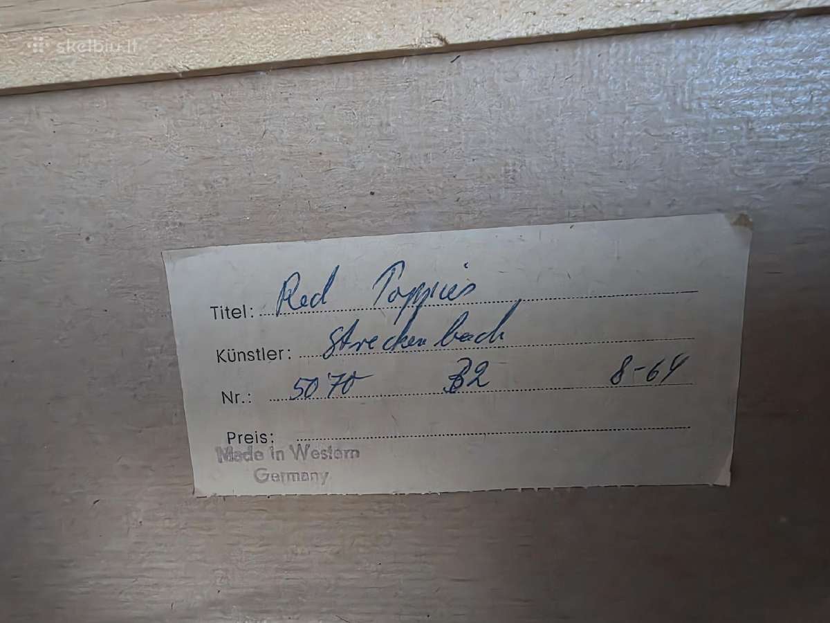 Raudonos aguonos M Streckenback Rytų Vokietijos - nuotraukos Nr. 6