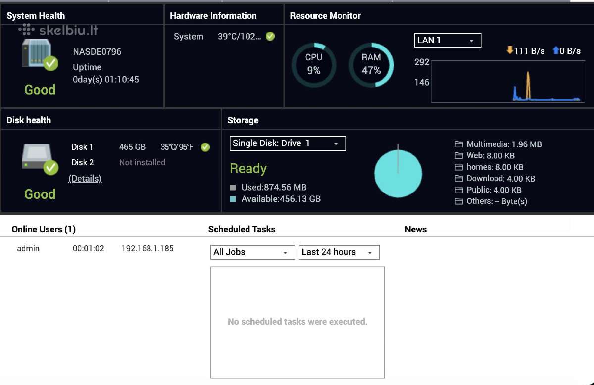 Qnap Ts-212p 500gb - nuotraukos Nr. 7