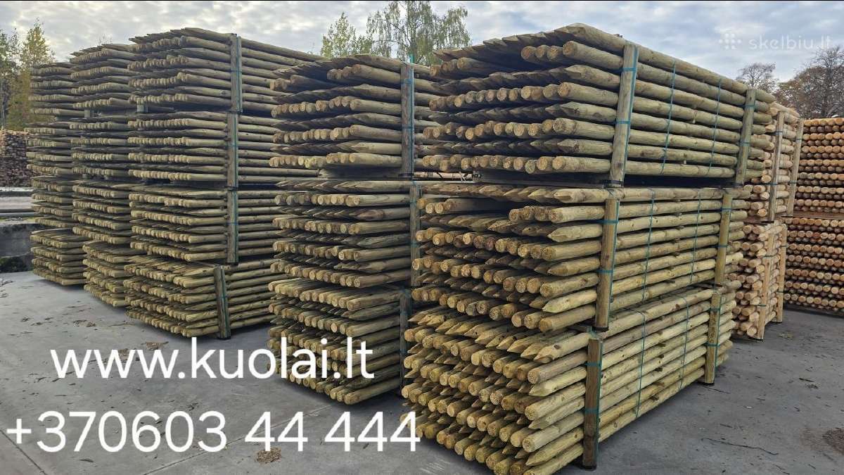 Mediniai impregnuoti kuolai – tiesiai iš gamintojo - nuotraukos Nr. 3