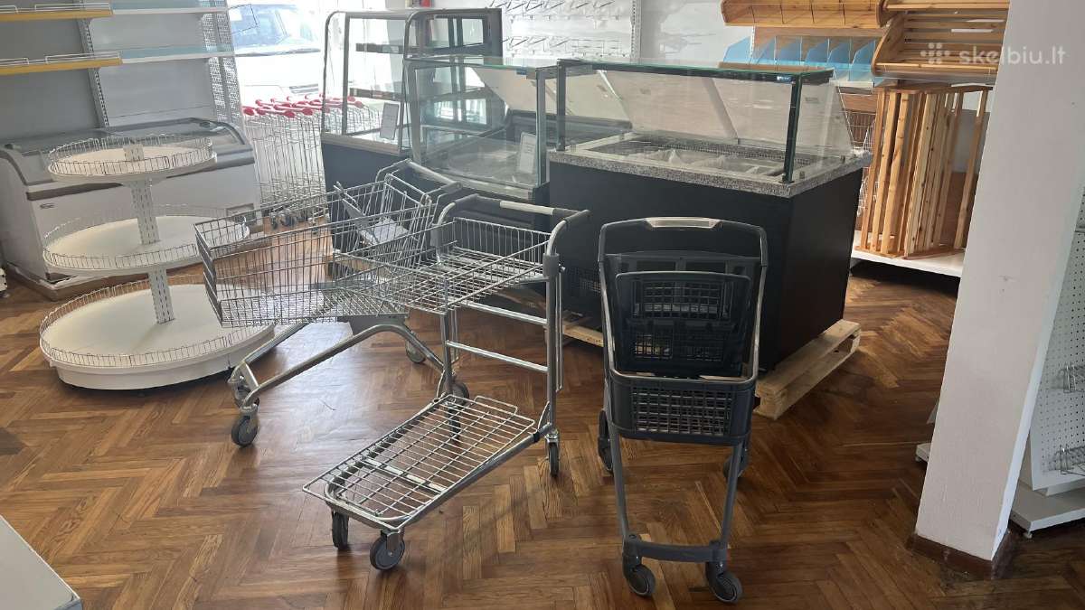 Metaliniai (cinkuoti) prekybiniai vežimėliai