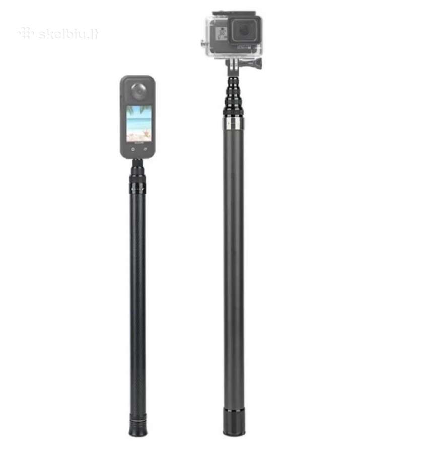 Gopro, Insta360 teleskopinės lazdos 1,5 ir 2m - nuotraukos Nr. 4