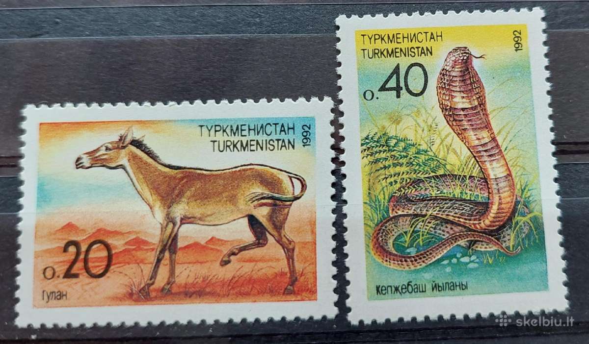 Turkmėnistanas 1992 fauna, švarus, Michel 2-3