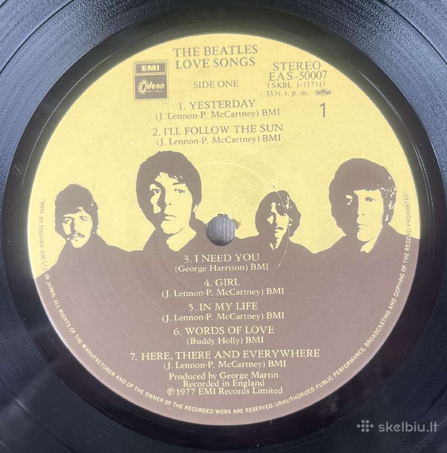 The Beatles Love Songs Japonija vinilas 2 Lp - nuotraukos Nr. 3