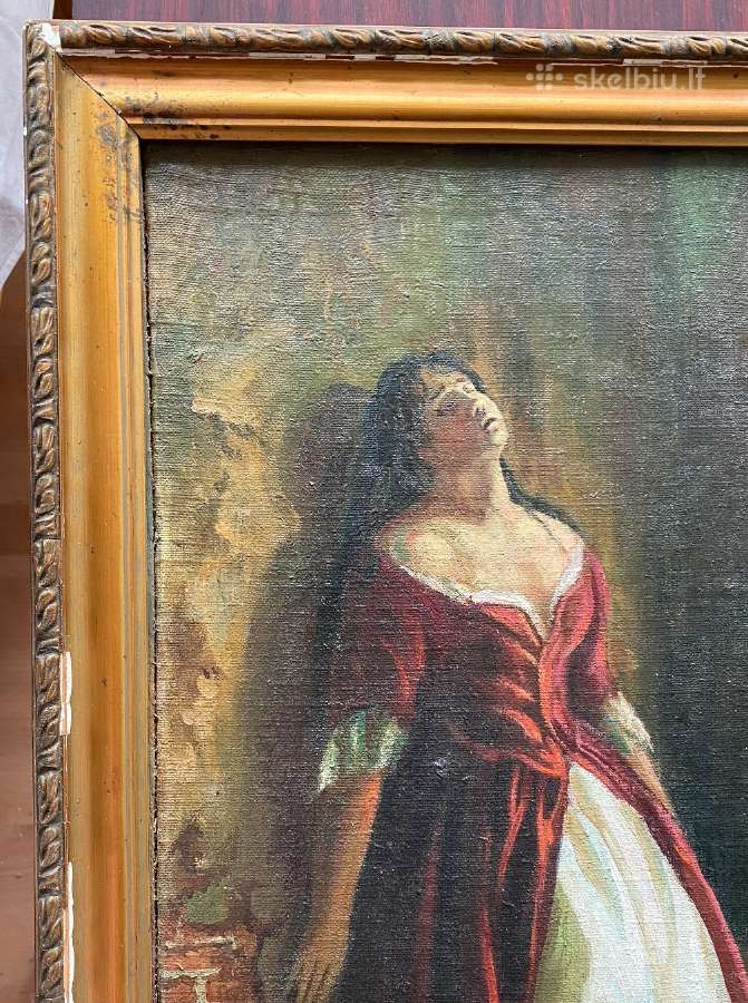 Antikvarinis paveikslas: Tarakanova 72x51 cm - nuotraukos Nr. 6